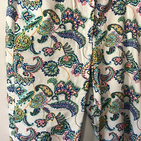 Talbots Multicolor Paisley Chinos Capris Size 8P - Picture 3 of 7